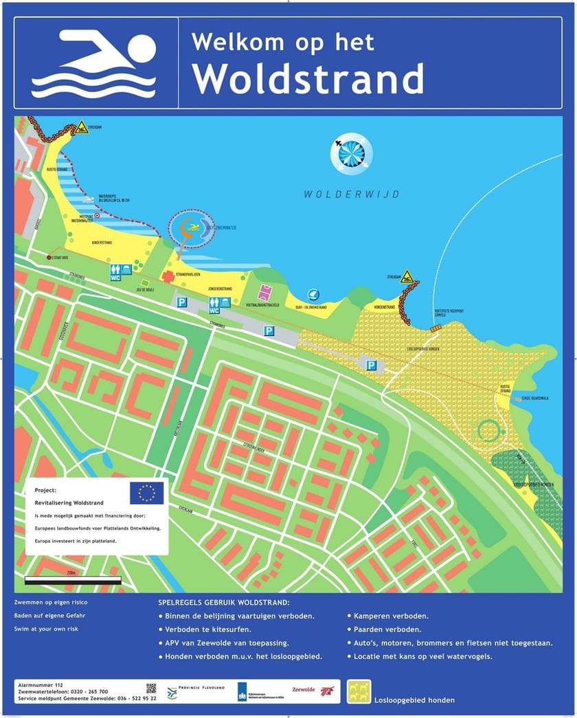 Infobord Woldstrand