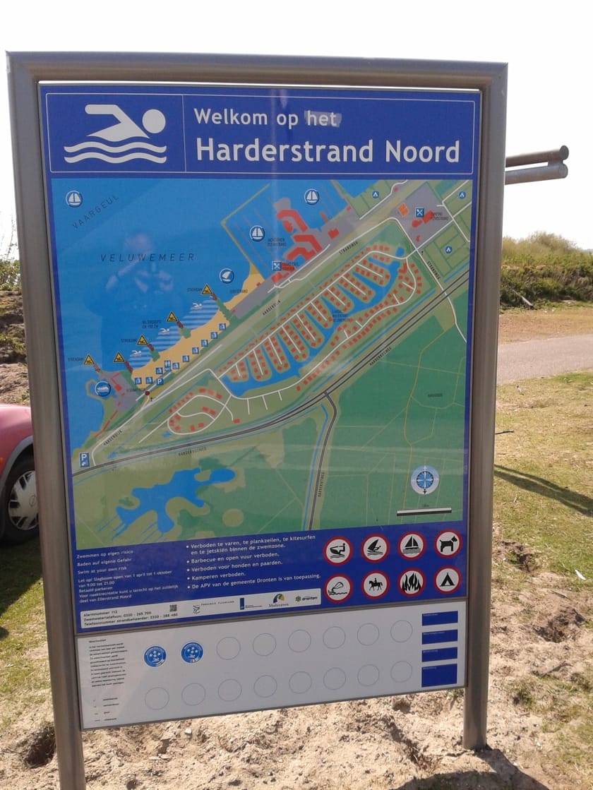 Infobord Harderstrand Noord