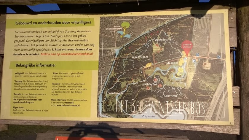 Infobord Het Belevenissenbos Lelystad