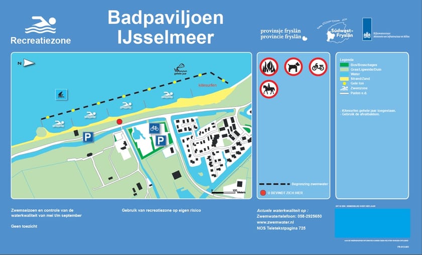 Infobord Badpaviljoen IJsselmeer