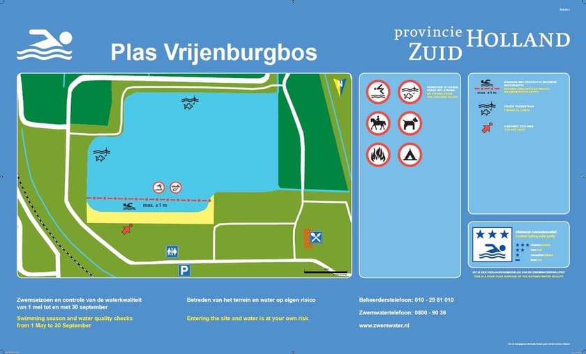 Infobord Plas Vrijenburgbos