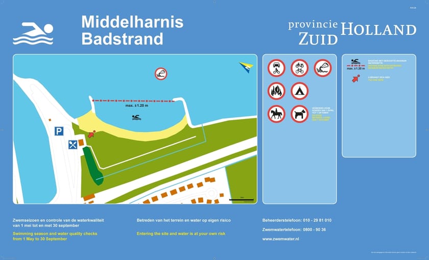 Infobord Middelharnis Badstrand