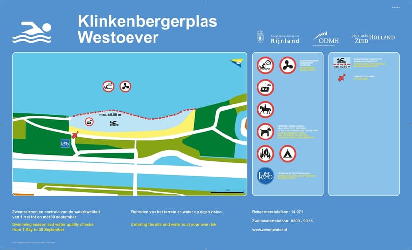 Infobord Klinkenbergerplas Westoever