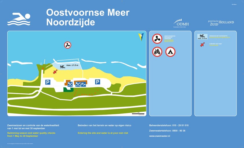 Infobord Oostvoornse Meer Noordzijde