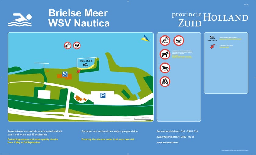 Infobord Brielse Meer WSV Nautica