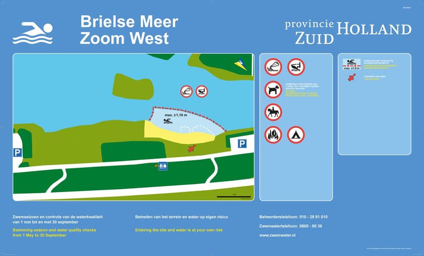 Infobord Brielse Meer Zoom West