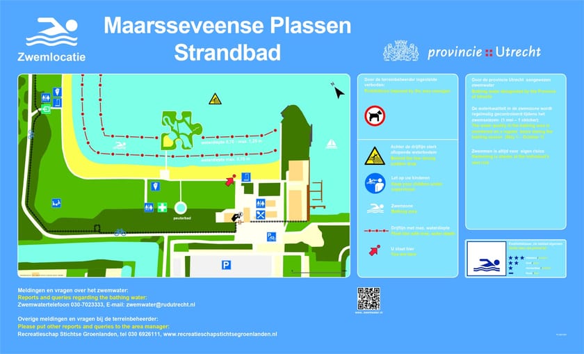 Infobord Strandbad Maarsseveense Plassen