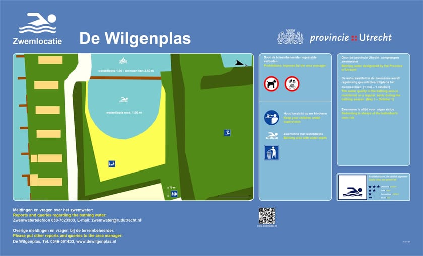 Infobord Recreatieoord De Wilgenplas