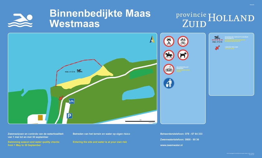 Infobord Binnenbedijkte Maas Westmaas