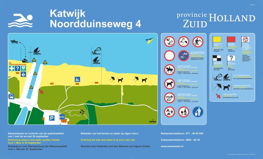 Infobord Katwijk aan Zee Boulevard Noord