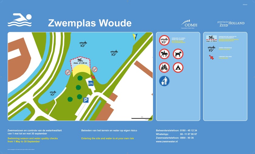 Infobord Zwemplas Woude