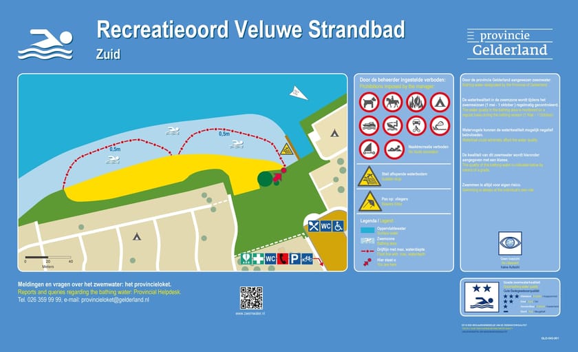 Infobord Veluwe Strandbad Zuid
