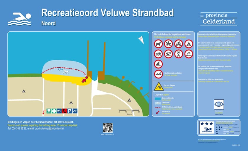 Infobord Veluwe Strandbad Noord