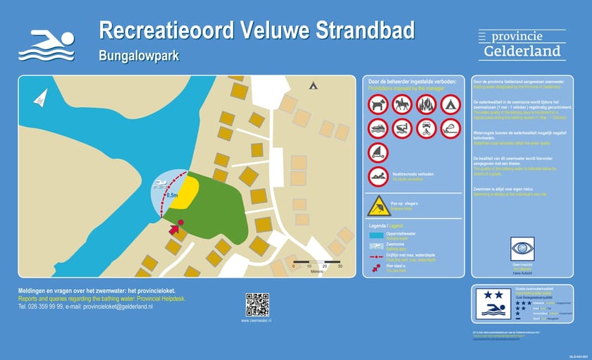 Infobord Veluwe Strandbad Bungalowpark