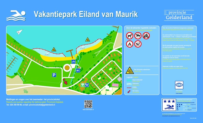 Infobord Vakantiepark Eiland van Maurik