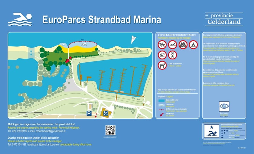 Infobord EuroParcs Marina Strandbad