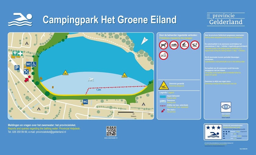 Infobord De Gouden Ham Camping het Groene Eiland