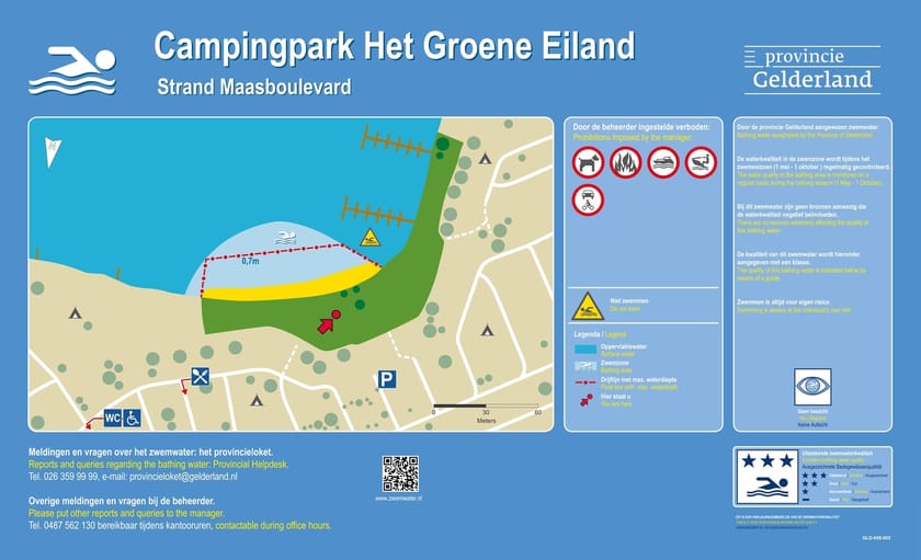 Infobord Het Groene Eiland Strand Maasboulevard