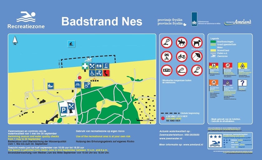 Infobord Badstrand Nes