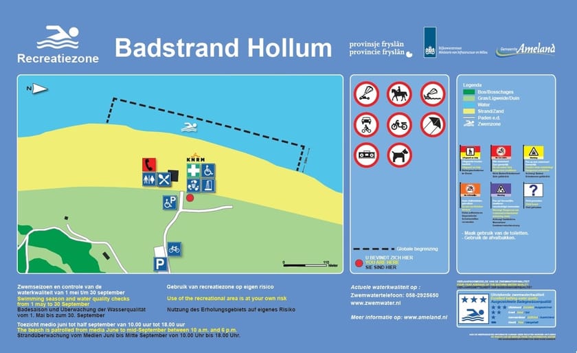 Infobord Badstrand Hollum