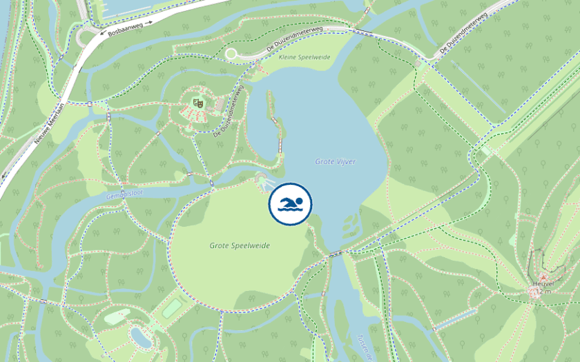 Kaart Recreatieplas Amsterdamse bos Amstelveen