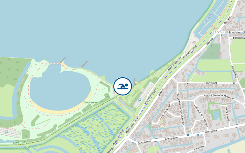 Kaart Open water zwemplek Andijk Andijk