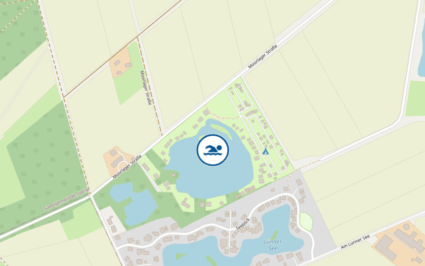 Kaart Blauer See - Lünne