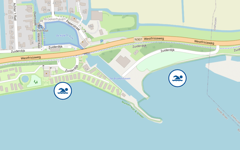 Kaart Strandje Broekerhaven Bovenkarspel