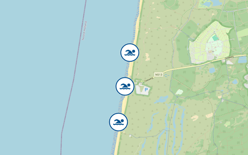 Kaart Zeestrand Castricum Castricum