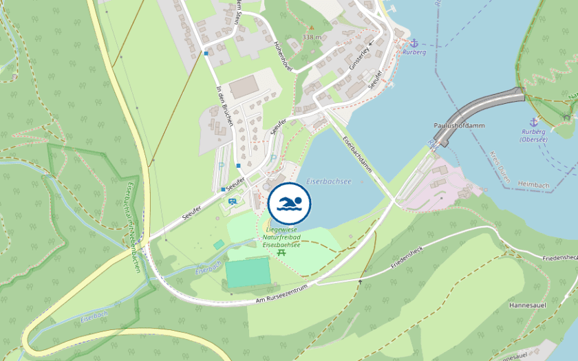 Kaart Eiserbachsee - Freibad Schwimmer