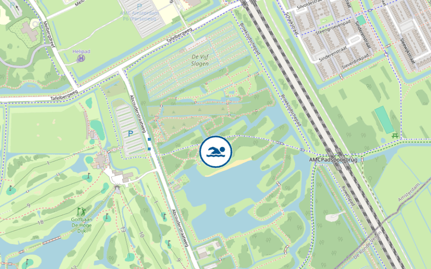 Kaart Recreatieplas Hoge Dijk Speelsloot Amsterdam