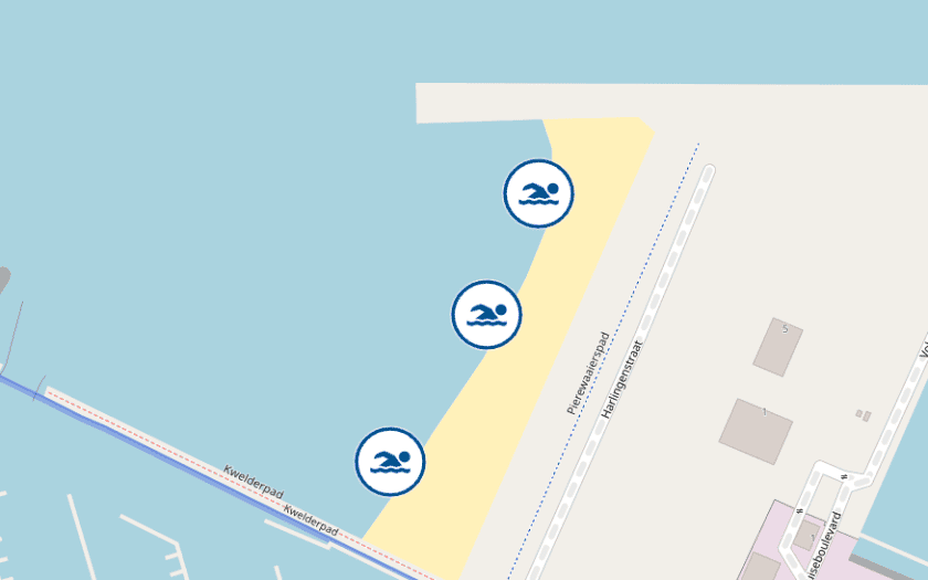 Kaart Zeestrand IJmuiden IJmuiden