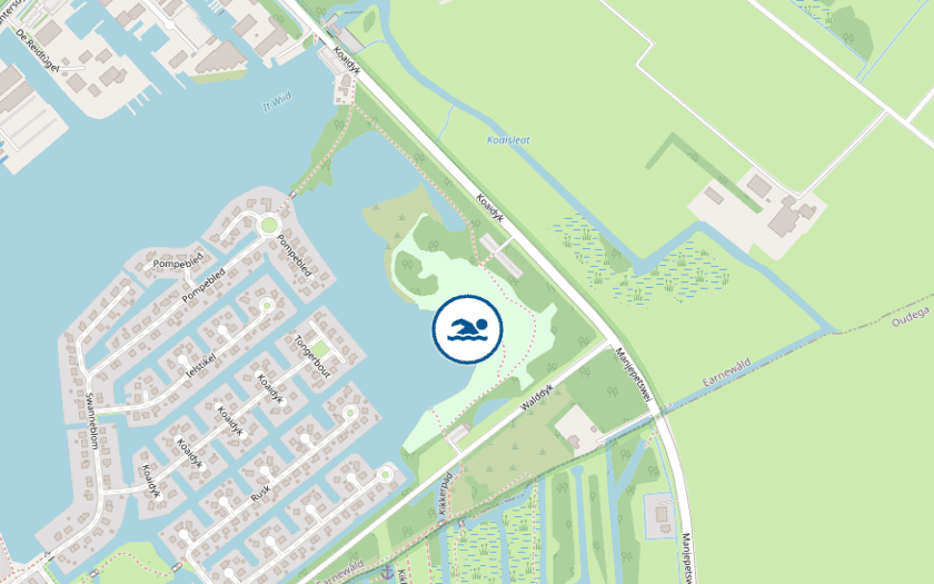 Kaart Recreatieplas It Wiid Earnewâld Eernewoude