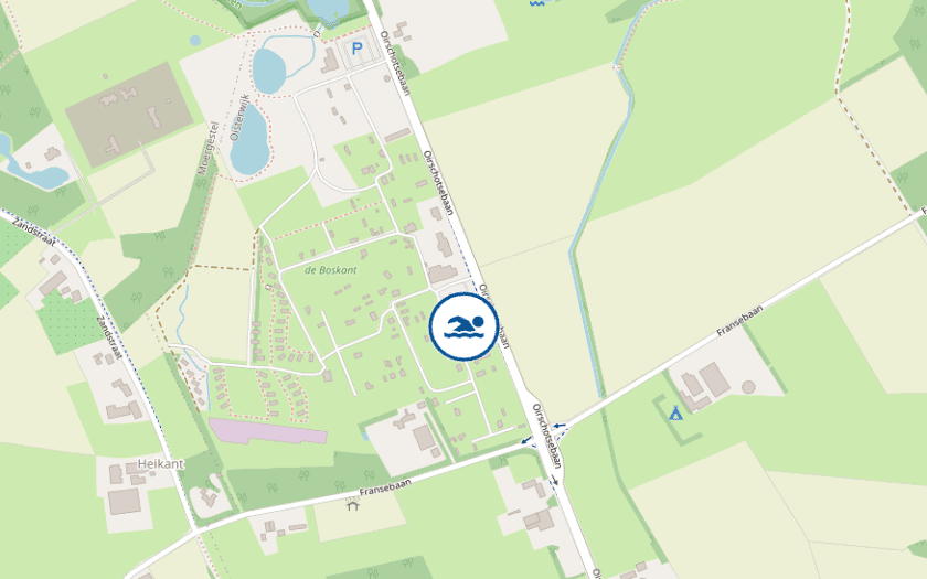 Kaart Open water zwemplek Landal Klein Oisterwijk Oisterwijk