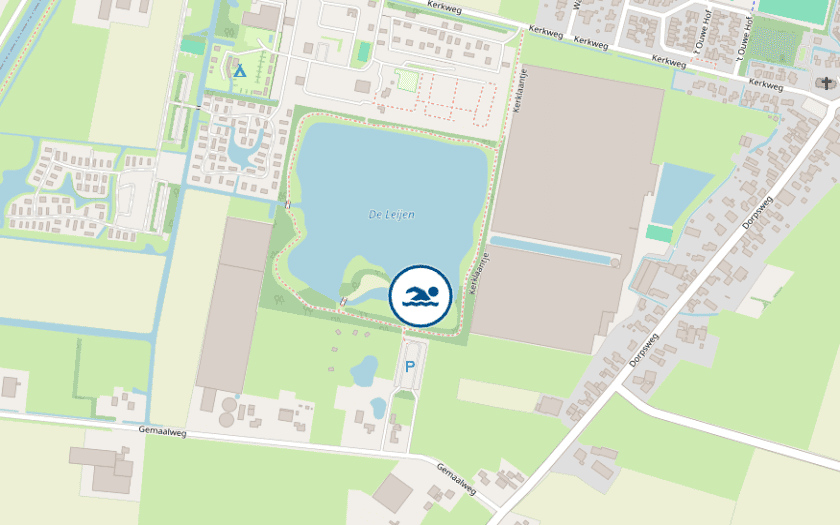 Kaart Recreatieplas Leijen Hensbroek