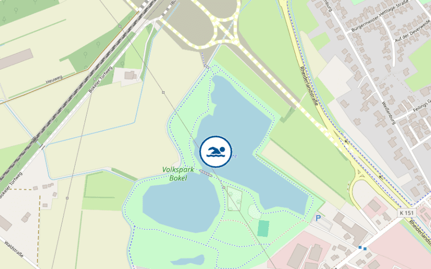 Kaart Naturbad Surfsee - Bokel