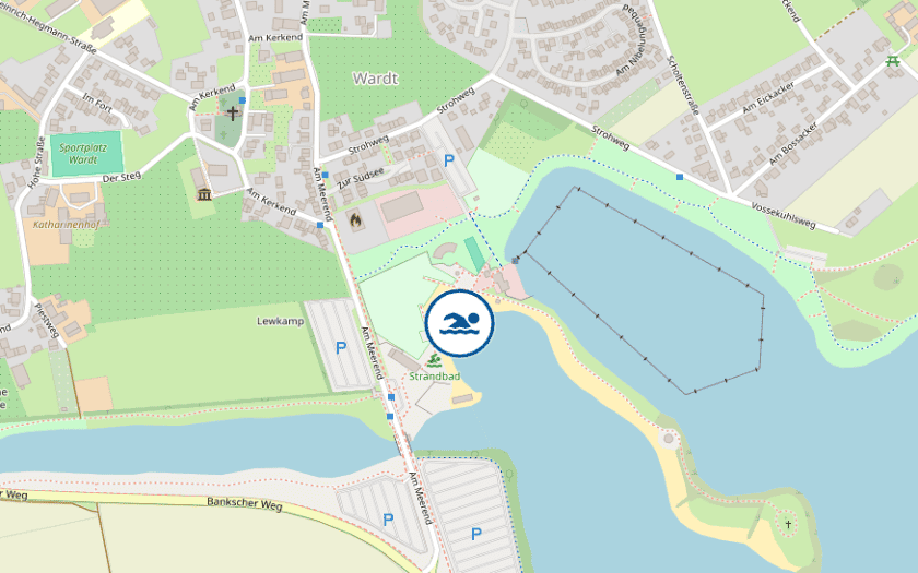 Kaart Naturbad Xantener Südsee - Nichtschwimmer