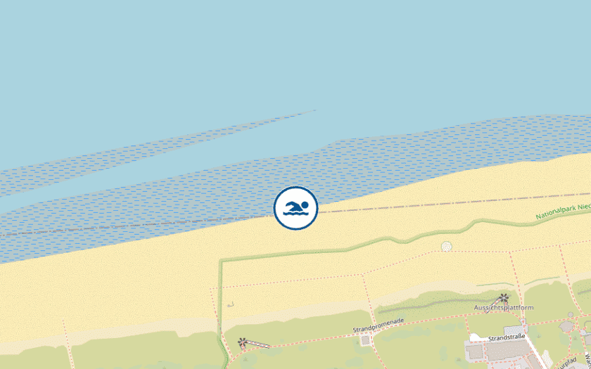 Kaart Nordseestrand Juist - Loogbad