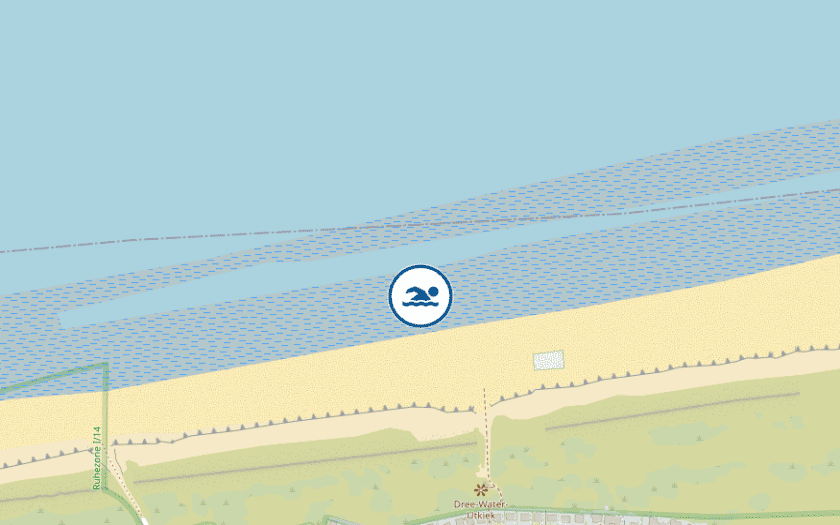 Kaart Nordseestrand Juist - Westbad