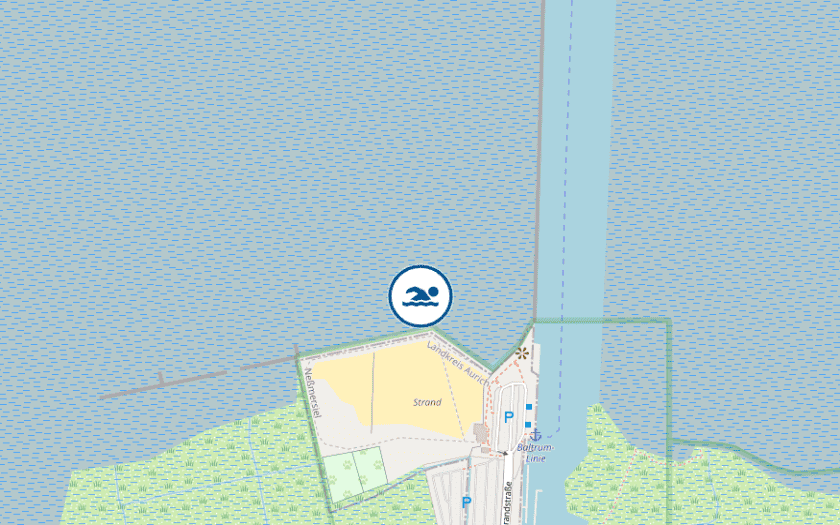Kaart Nordseestrand Neßmersiel