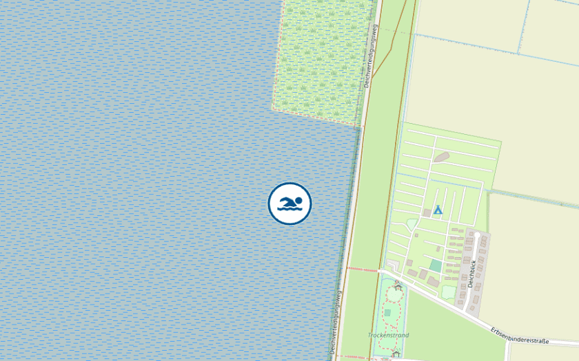 Kaart Nordseestrand Upleward