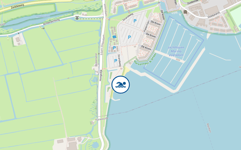 Kaart Strandje Pieterman Volendam