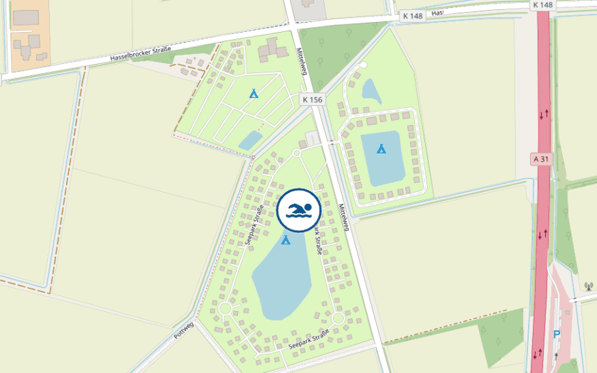 Kaart Seepark Eiken - Walchum