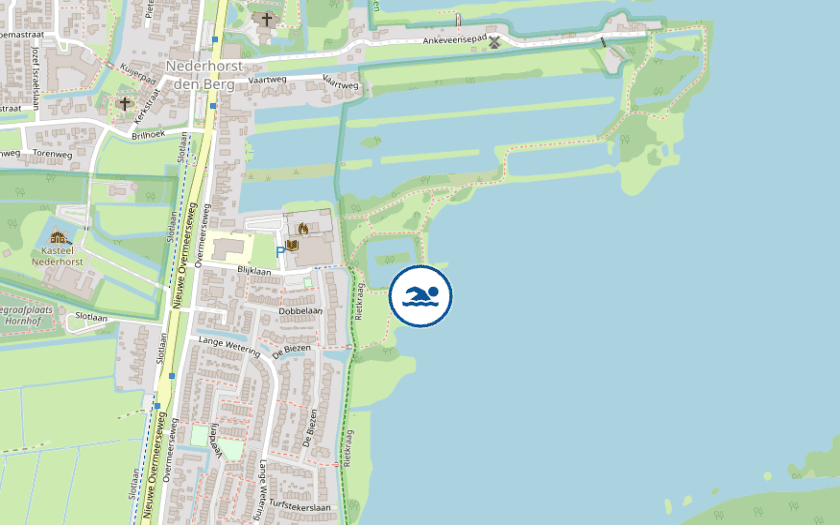 Kaart Strandje Spiegelplas Blijk Nederhorst den Berg