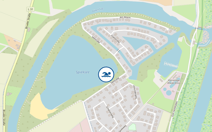 Kaart Spieksee Rhede