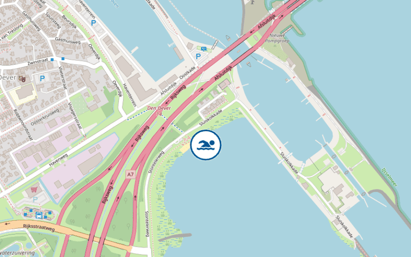 Kaart Strandje Zuiderhaven Den Oever