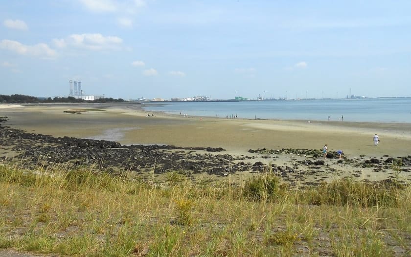 Foto Strand bij slufter en caisson Rammekenshoek