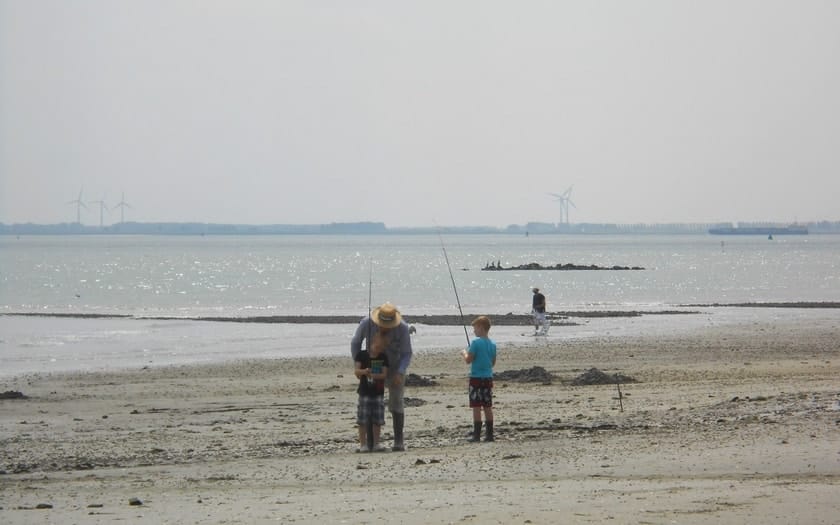 Foto Strand bij slufter en caisson Rammekenshoek