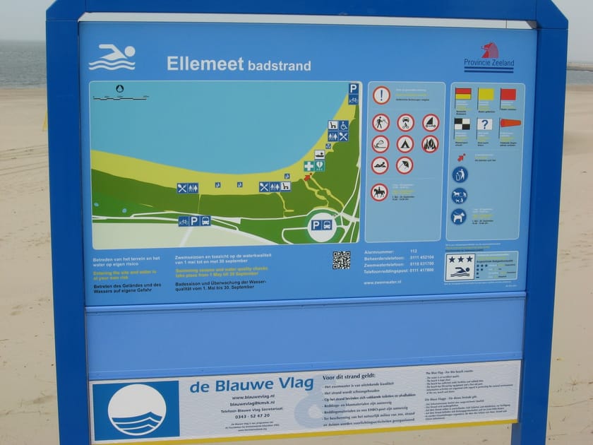 Infobord Ellemeet, overgang Scharendijke